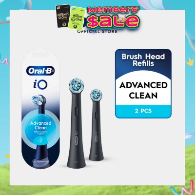 ORAL-B - iO Advanced Clean Electric Toothbrush Replacement Brush Head Black 2s