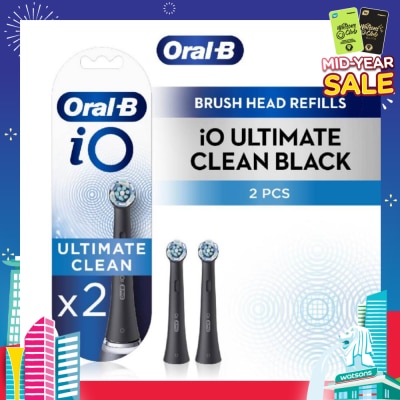 ORAL-B iO Ultimate Clean White Brush Heads Refill Black 2s