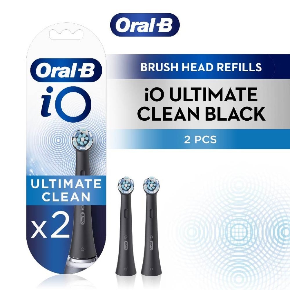 iO Ultimate Clean White Brush Heads Refill Black 2s