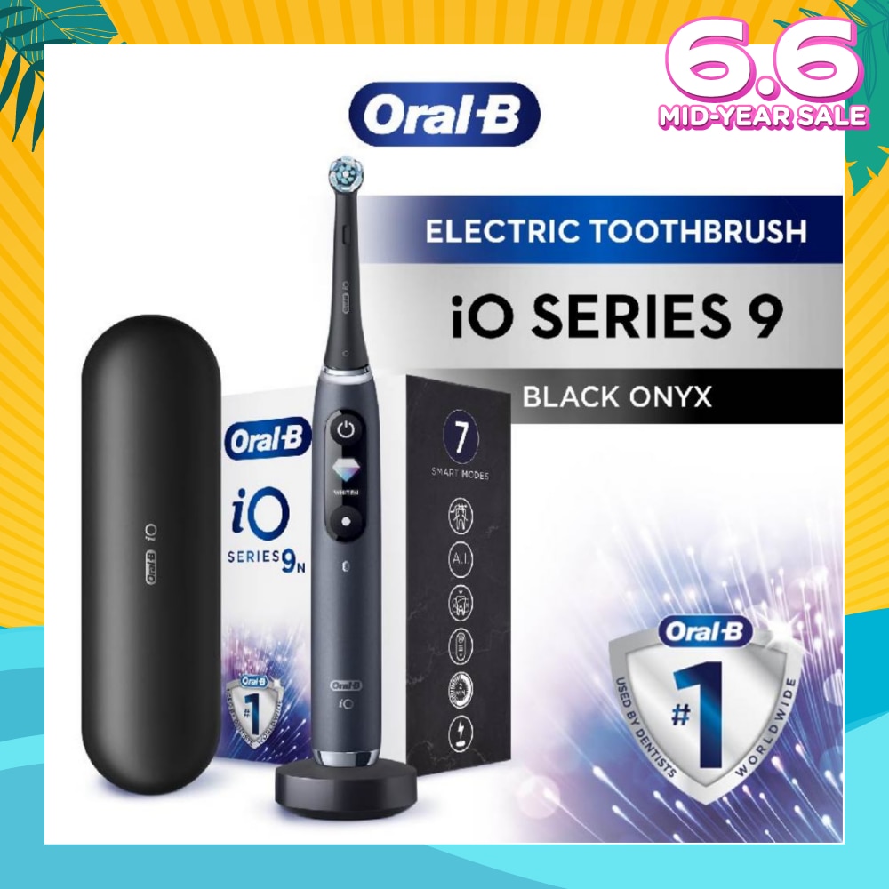 iO 9 Series Rechargeable Electric Toothbrush Black Onyx (Magnetic Charger Included) 1s