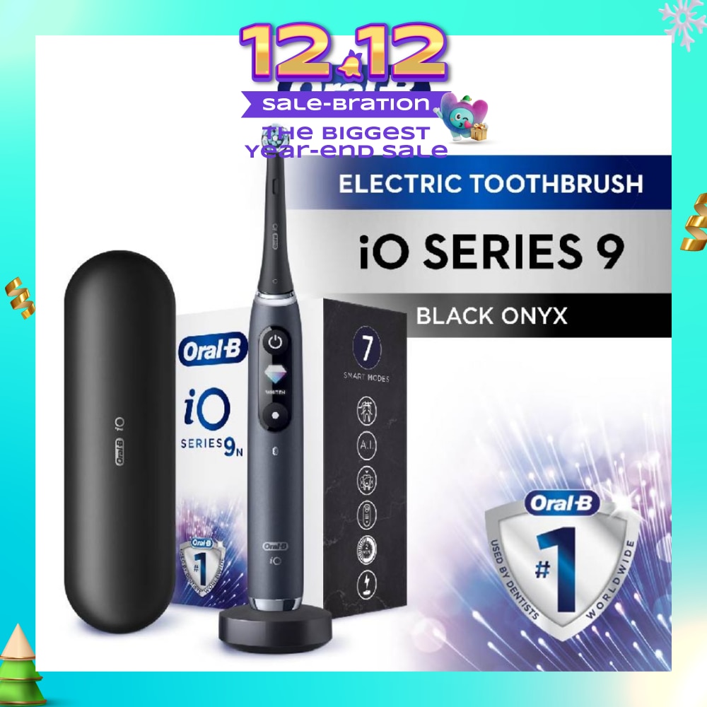 iO 9 Series Rechargeable Electric Toothbrush Black Onyx (Magnetic Charger Included) 1s