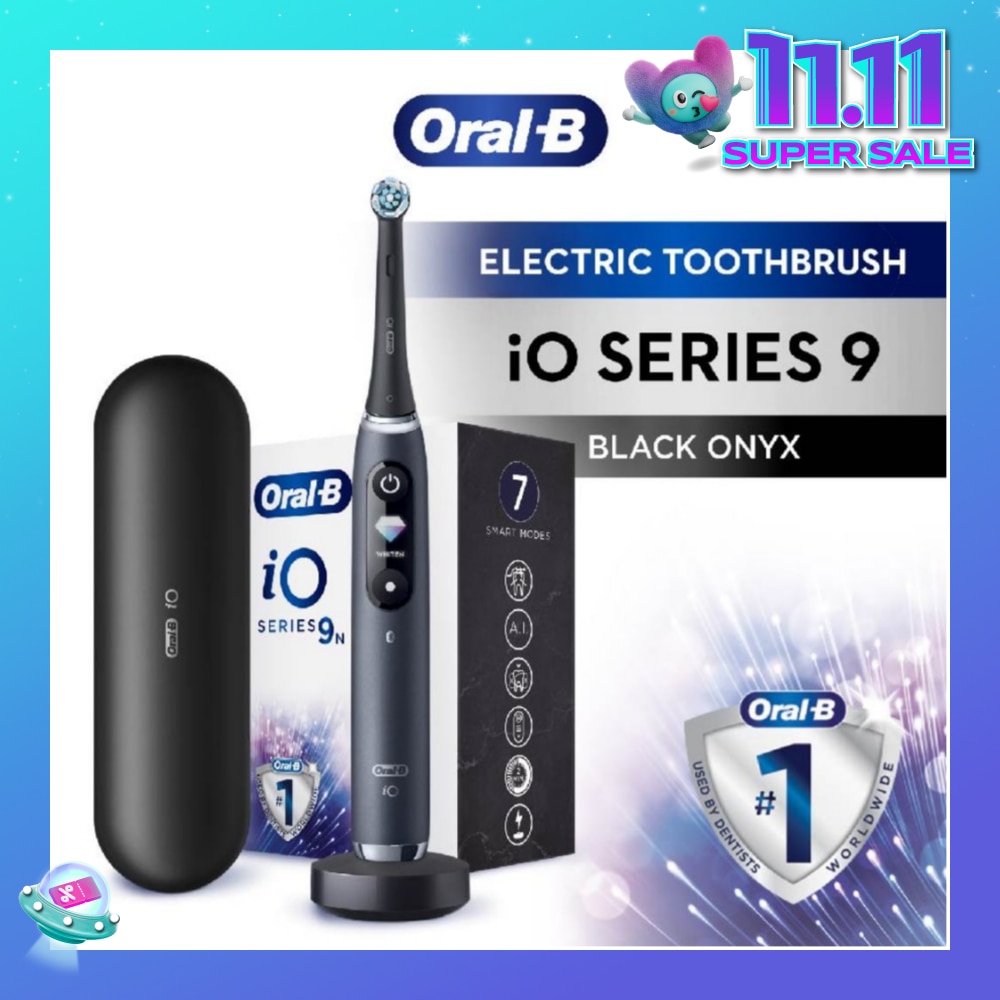 iO 9 Series Rechargeable Electric Toothbrush Black Onyx (Magnetic Charger Included) 1s