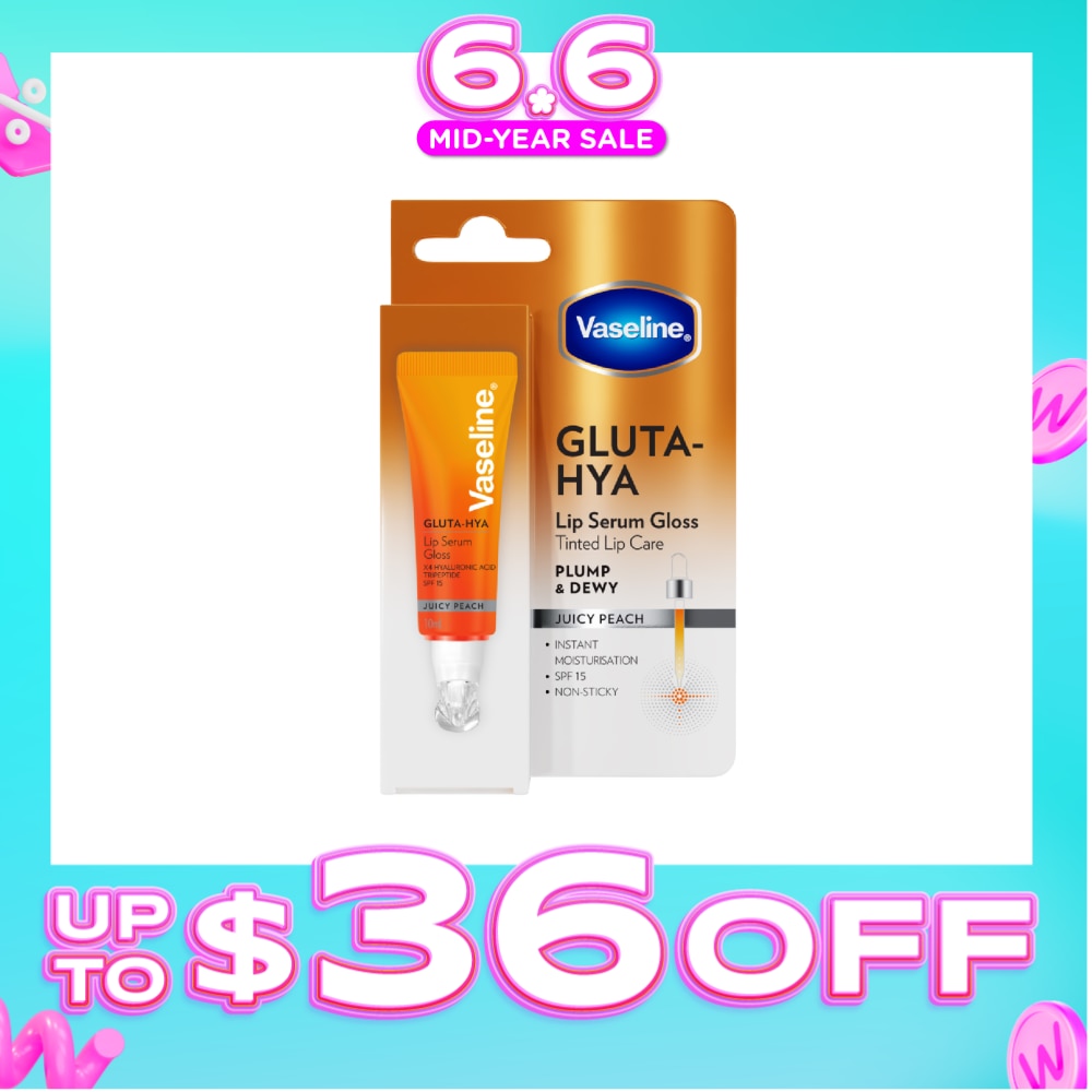 VASELINE Gluta-Hya Lip Serum Gloss Juicy Peach 10ml | Lips