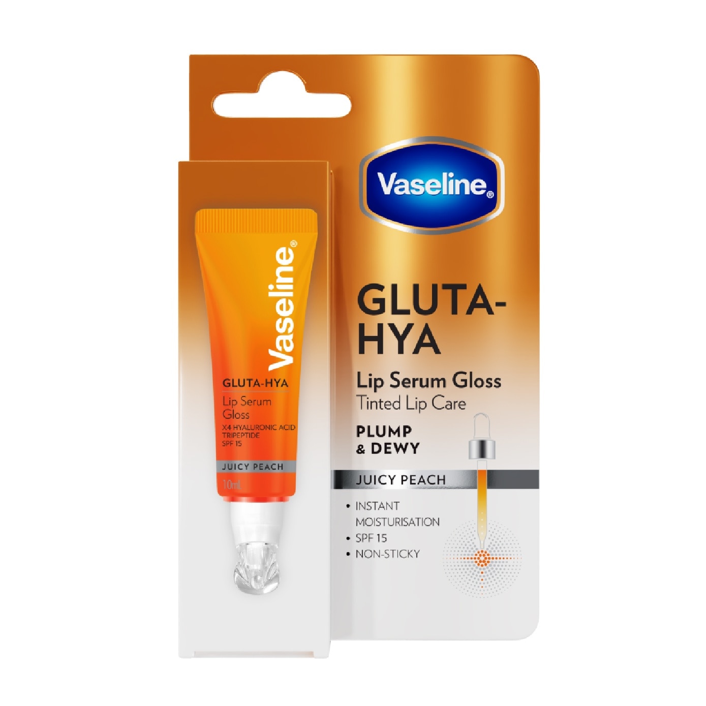VASELINE Gluta-Hya Lip Serum Gloss Juicy Peach 10ml | Lips
