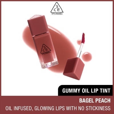 3CE - Gummy Oil Lip Tint #01 Bagel Peach 1s