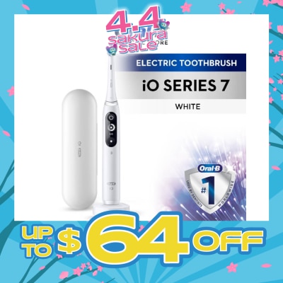 ORAL-B - iO 7 Series Rechargeable Electric Toothbrush White Alabaster (Magnetic Charger Included) 1s
