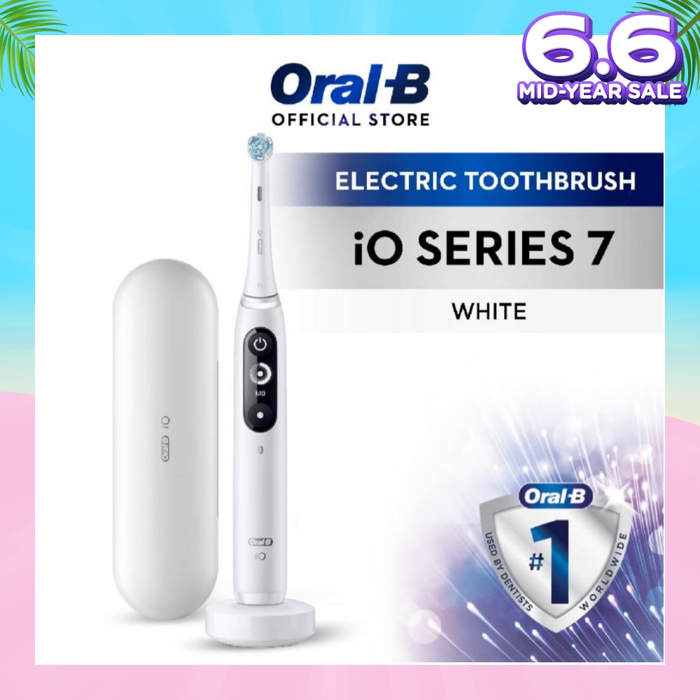 iO 7 Series Rechargeable Electric Toothbrush White Alabaster (Magnetic Charger Included) 1s