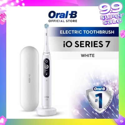 ORAL-B iO 7 Series Rechargeable Electric Toothbrush White Alabaster (Magnetic Charger Included) 1s