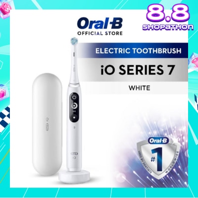 ORAL-B iO 7 Series Rechargeable Electric Toothbrush White Alabaster (Magnetic Charger Included) 1s