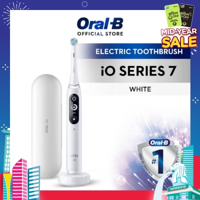 ORAL-B iO 7 Series Rechargeable Electric Toothbrush White Alabaster (Magnetic Charger Included) 1s