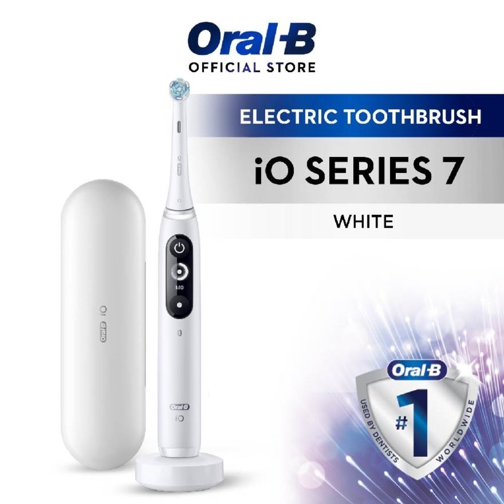 iO 7 Series Rechargeable Electric Toothbrush White Alabaster (Magnetic Charger Included) 1s