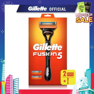 GILLETTE Fusion5 Razor 1s + Replacement Cartridge 2s