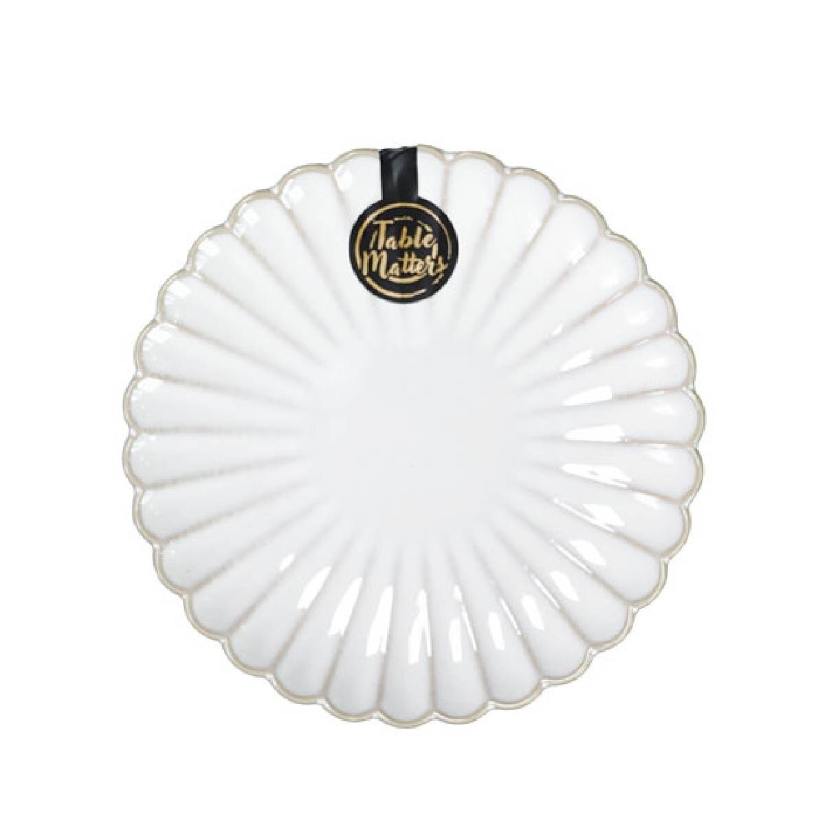 6 inch Dessert Plate WS40060 White Scallop 1s