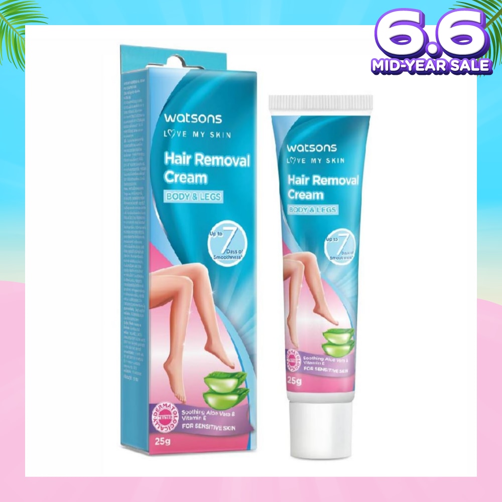 Hair Removal Cream for Body & Legs (Up to 7 Days of Smoothness + Soothing Aloe Vera & Vitamin E + Moisturize Skin + Suitable for Sensitive Skin) 25g