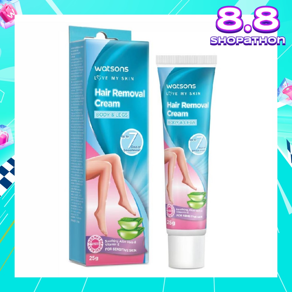 Hair Removal Cream for Body & Legs (Up to 7 Days of Smoothness + Soothing Aloe Vera & Vitamin E + Moisturize Skin + Suitable for Sensitive Skin) 25g