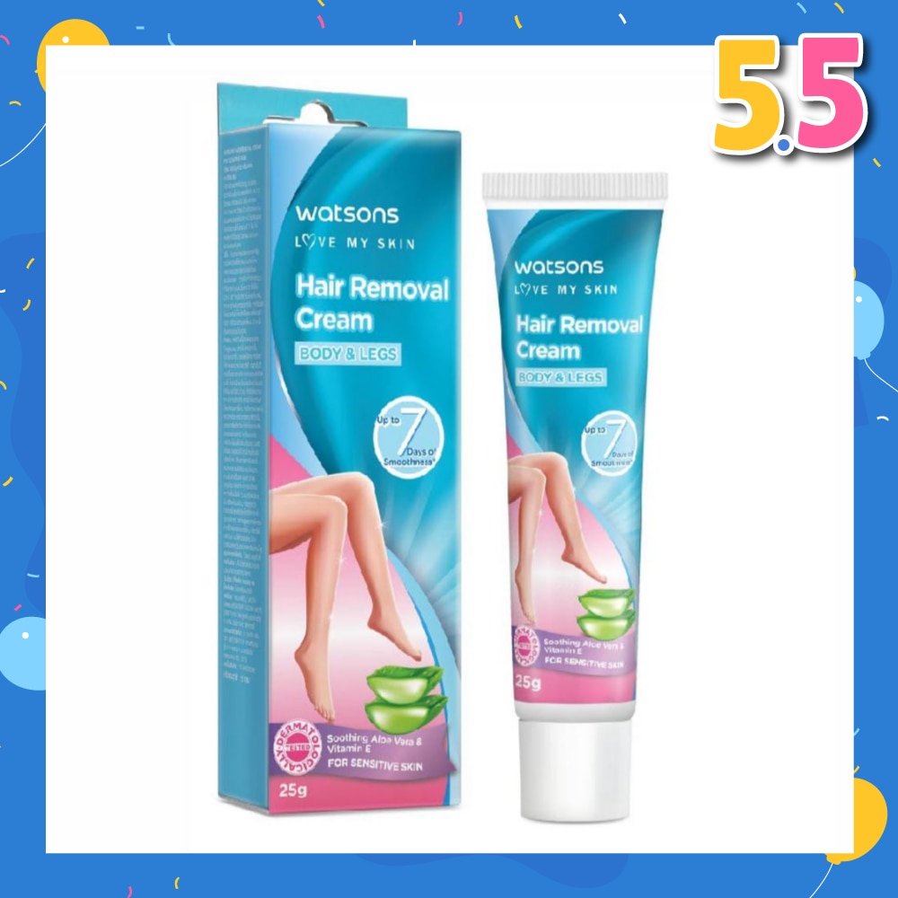 Hair Removal Cream for Body & Legs (Up to 7 Days of Smoothness + Soothing Aloe Vera & Vitamin E + Moisturize Skin + Suitable for Sensitive Skin) 25g