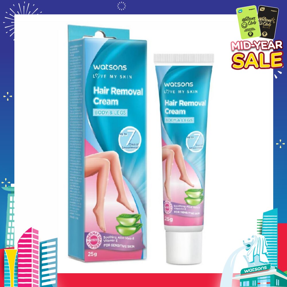 Hair Removal Cream for Body & Legs (Up to 7 Days of Smoothness + Soothing Aloe Vera & Vitamin E + Moisturize Skin + Suitable for Sensitive Skin) 25g