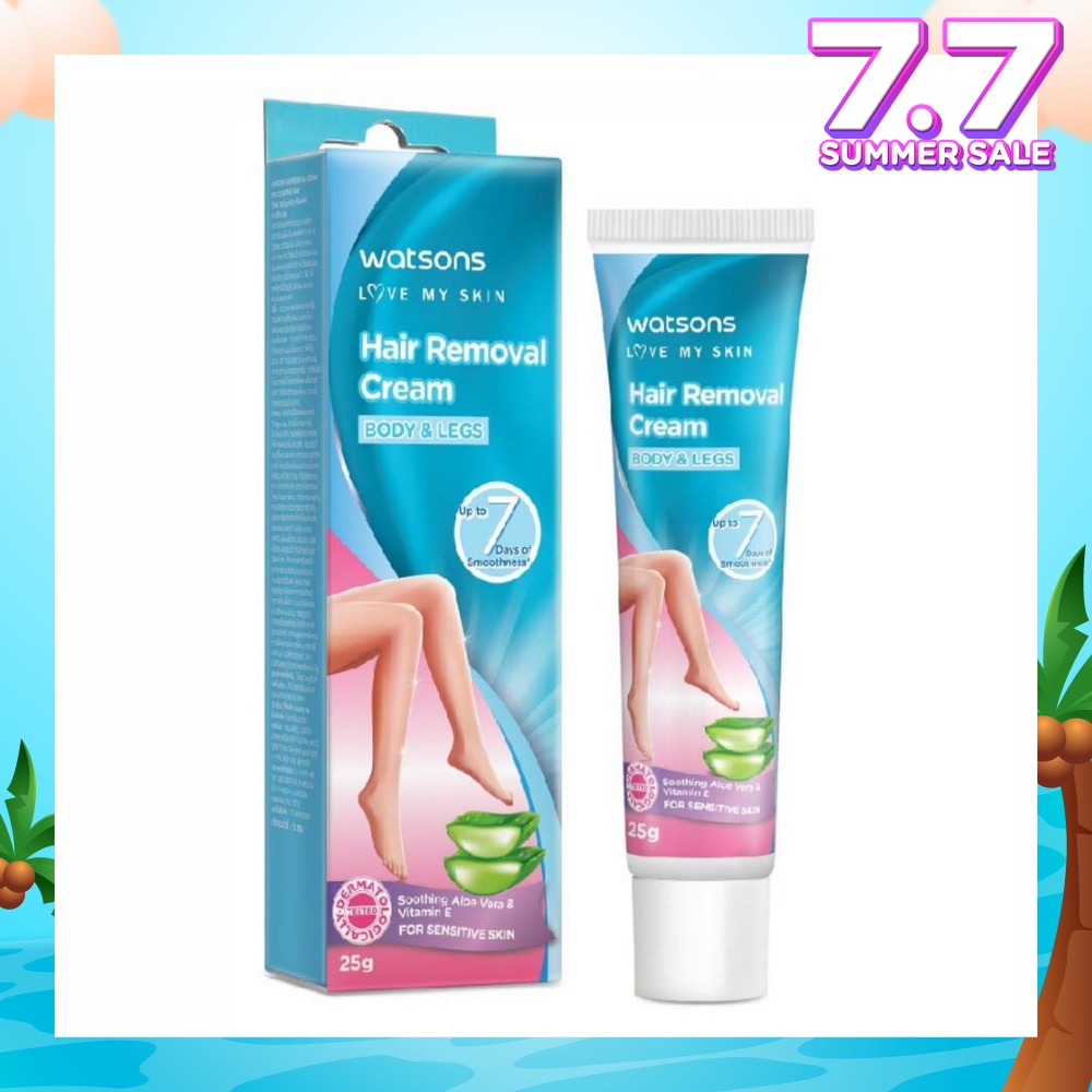Hair Removal Cream for Body & Legs (Up to 7 Days of Smoothness + Soothing Aloe Vera & Vitamin E + Moisturize Skin + Suitable for Sensitive Skin) 25g