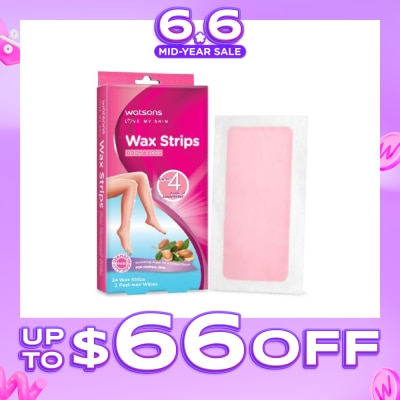 WATSONS - Wax Strips for Body & Legs (Up to 4 weeks of Smoothness + Nourishing Argan Oil & Orchid Flower + Suitable for Normal Skin ) 24s