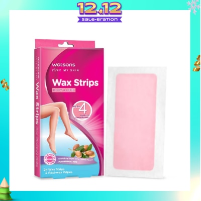 WATSONS Wax Strips for Body & Legs (Up to 4 weeks of Smoothness + Nourishing Argan Oil & Orchid Flower + Suitable for Normal Skin ) 24s