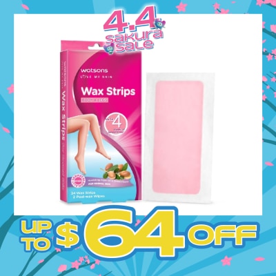 WATSONS - Wax Strips for Body & Legs (Up to 4 weeks of Smoothness + Nourishing Argan Oil & Orchid Flower + Suitable for Normal Skin ) 24s