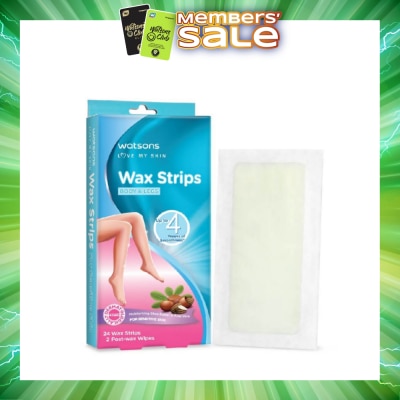 WATSONS - Wax Strips for Body & Legs (Up to 4 weeks of Smoothness + Moisturising Shea Butter & Aloe Vera to Soothe and Nourish Skin + Suitable for  Sensitive Skin) 24s