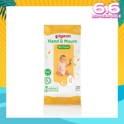 PIGEON Hand And Mouth Wet Tissue 20s X 2
