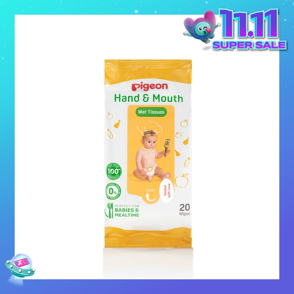 Hand And Mouth Wet Tissue 20s X 2