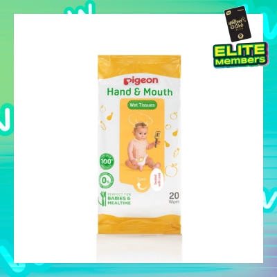 PIGEON Hand And Mouth Wet Tissue 20s X 2