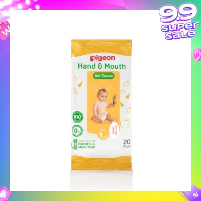 PIGEON Hand And Mouth Wet Tissue 20s X 2