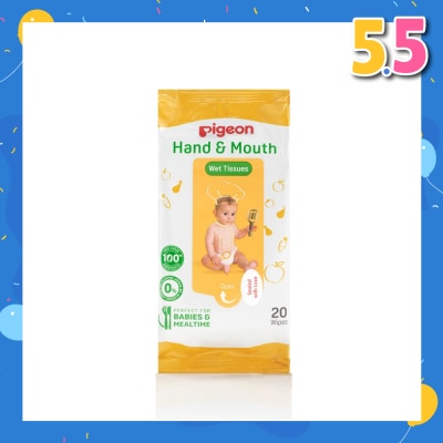 PIGEON Hand And Mouth Wet Tissue 20s X 2