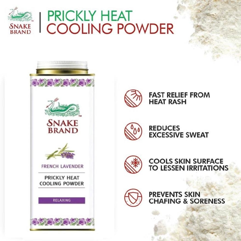 Relaxing Cooling Powder French Lavender (Fast Relief from Heat Rash) 280g