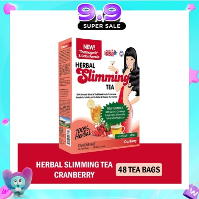 21ST CENTURY - 100% Herbal Slimming Caffine Free Tea Cranberry Tea Bags 2g x 48s image