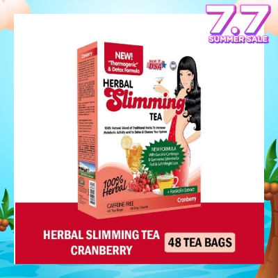 21ST CENTURY 100% Herbal Slimming Caffine Free Tea Cranberry Tea Bags (Increase Metabolic Activity) 2g x 24s