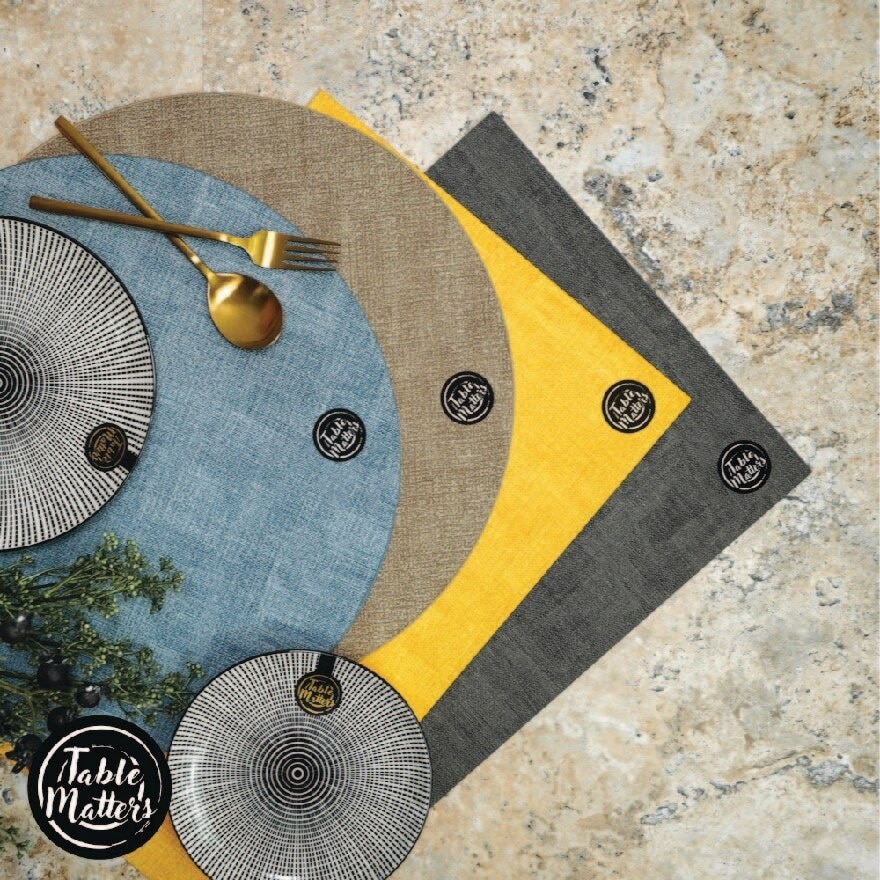 Round PVC Leather Placemat PMRP552 1s