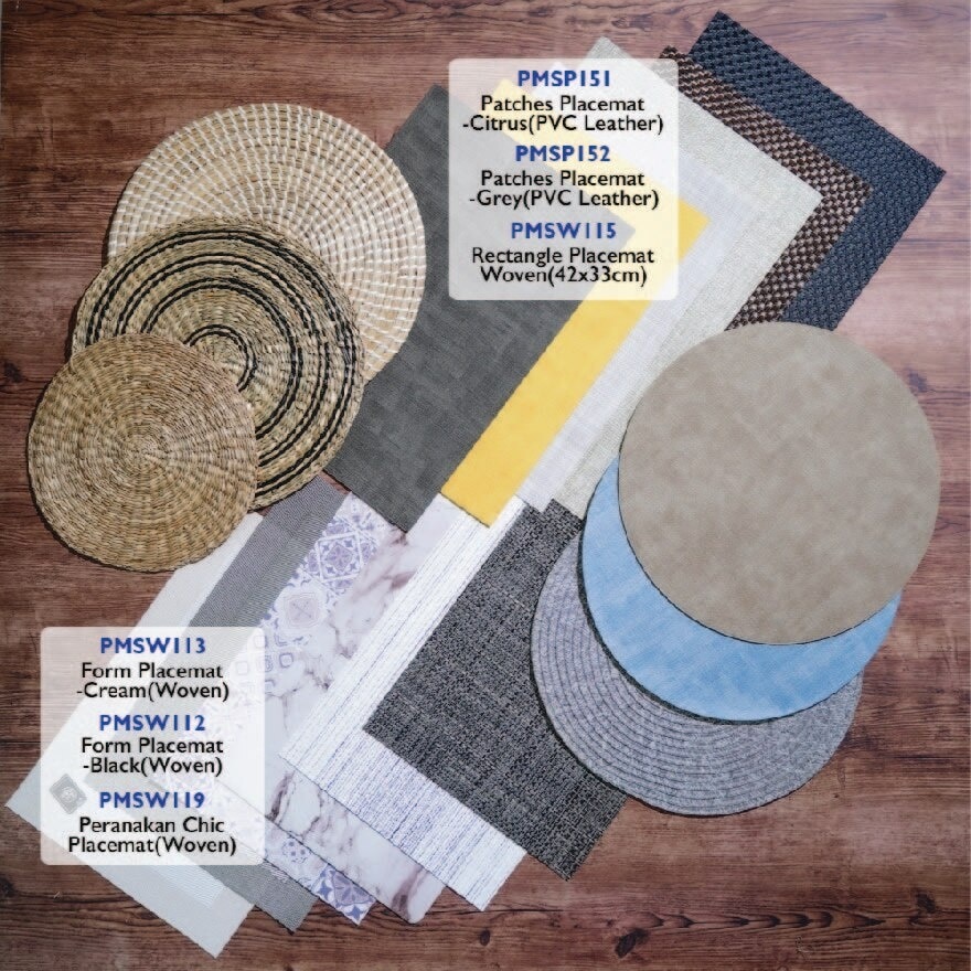 Round PVC Leather Placemat PMRP552 1s