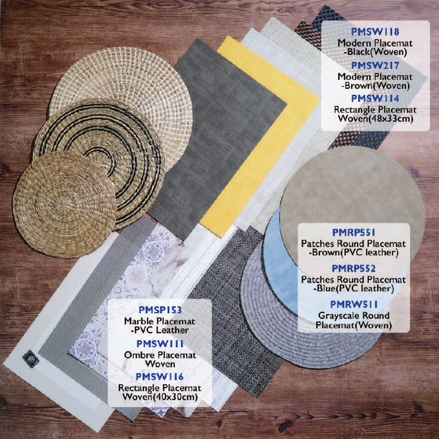 Round PVC Leather Placemat PMRP552 1s