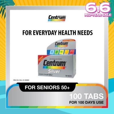 CENTRUM Advanced Formula Silver Multivitamin & Multineral Tablets for Adults 50+ (Complete from A to Zinc) 100s