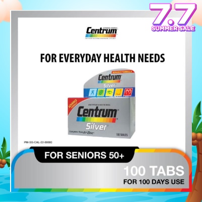 CENTRUM Advanced Formula Silver Multivitamin & Multineral Tablets for Adults 50+ (Complete from A to Zinc) 100s