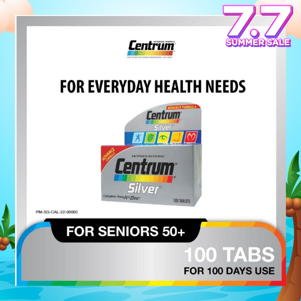 Advanced Formula Silver Multivitamin & Multineral Tablets for Adults 50+ (Complete from A to Zinc) 100s