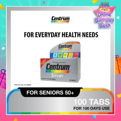 CENTRUM Advanced Formula Silver Multivitamin & Multineral Tablets for Adults 50+ (Complete from A to Zinc) 100s