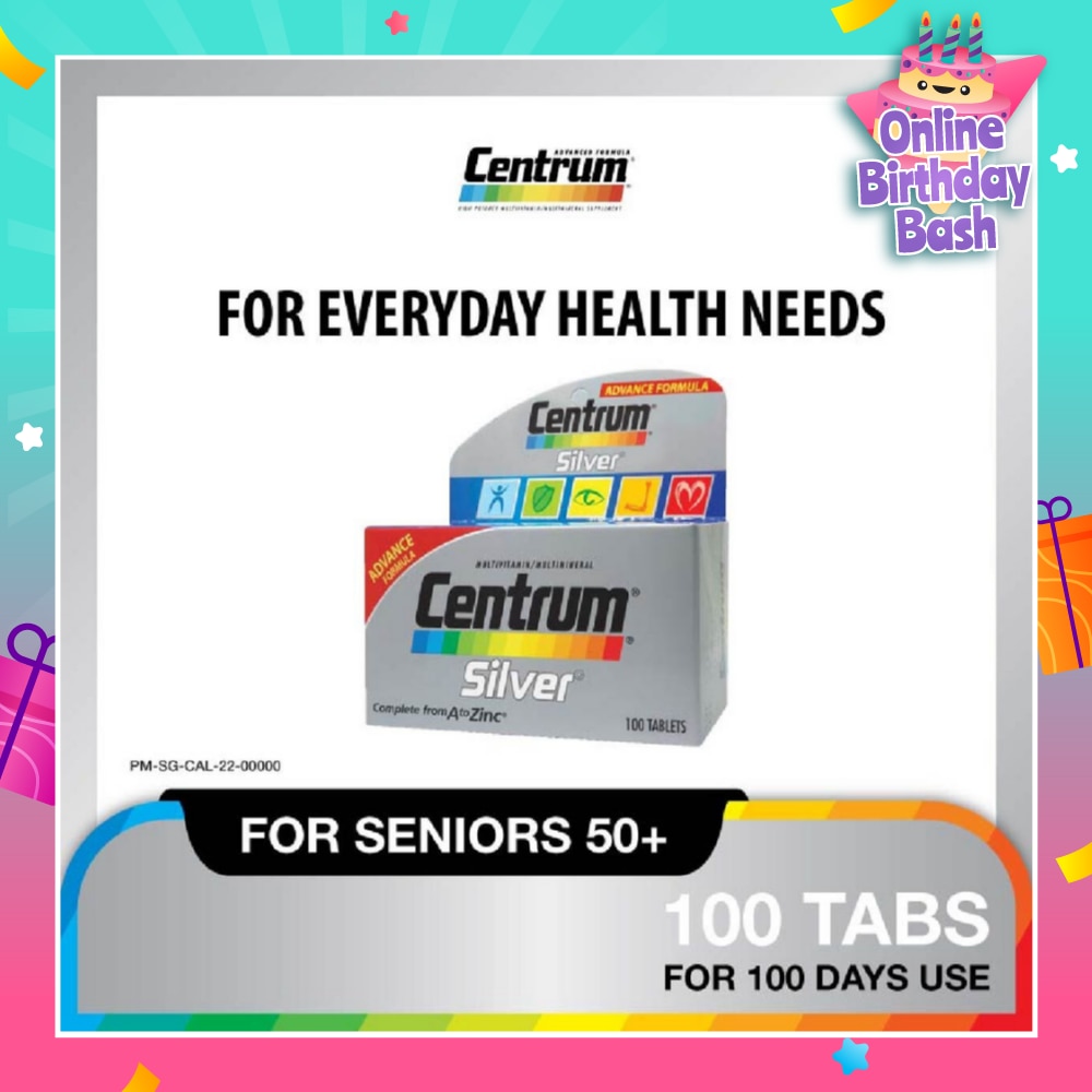 Advanced Formula Silver Multivitamin & Multineral Tablets for Adults 50+ (Complete from A to Zinc) 100s