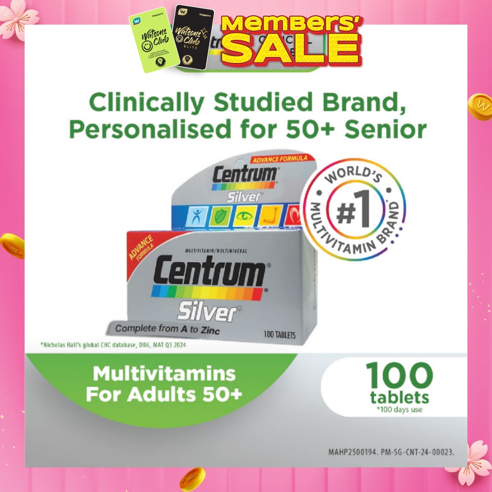 Advanced Formula Silver Multivitamin & Multineral Tablets for Adults 50+ (Complete from A to Zinc) 100s