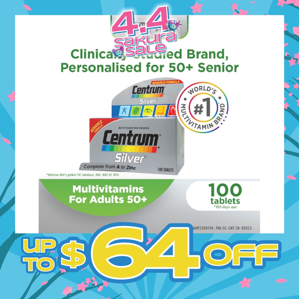 Advanced Formula Silver Multivitamin & Multineral Tablets for Adults 50+ (Complete from A to Zinc) 100s