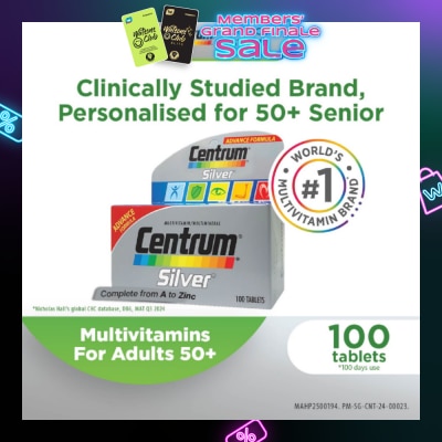 CENTRUM Advanced Formula Silver Multivitamin & Multineral Tablets for Adults 50+ (Complete from A to Zinc) 100s