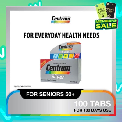 CENTRUM Advanced Formula Silver Multivitamin & Multineral Tablets for Adults 50+ (Complete from A to Zinc) 100s