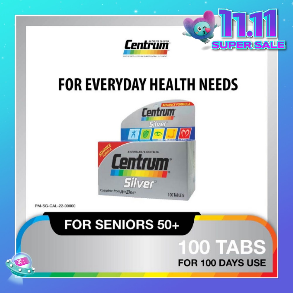 Advanced Formula Silver Multivitamin & Multineral Tablets for Adults 50+ (Complete from A to Zinc) 100s