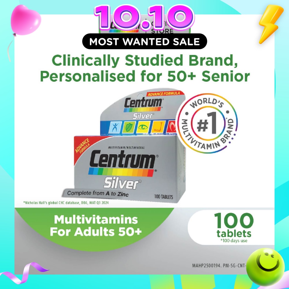 Advanced Formula Silver Multivitamin & Multineral Tablets for Adults 50+ (Complete from A to Zinc) 100s image