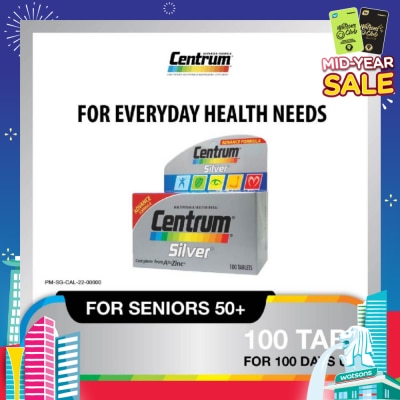 CENTRUM Advanced Formula Silver Multivitamin & Multineral Tablets for Adults 50+ (Complete from A to Zinc) 100s