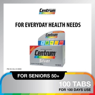 CENTRUM Advanced Formula Silver Multivitamin & Multineral Tablets for Adults 50+ (Complete from A to Zinc) 100s